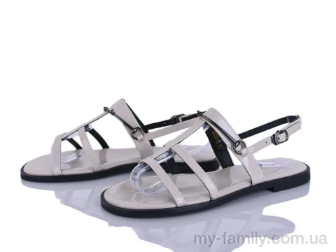 Босоніжки штучний лак бежевий жінки -, Жіночі босоніжки оптом