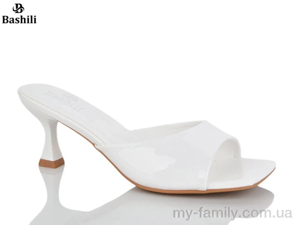 Шльопанці штучний лак білий жінки -, Жіночі шльопанці оптом
