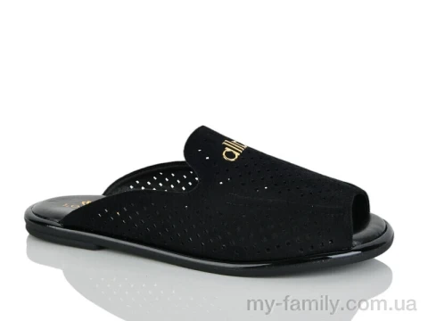 Шльопанці штучна замша чорний жінки -, Жіночі шльопанці оптом