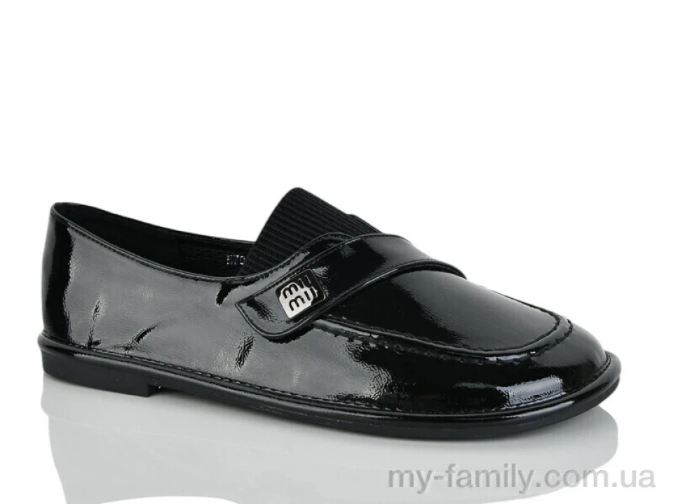 Туфлі штучний лак чорний жінки -, Туфлі жіночі оптом