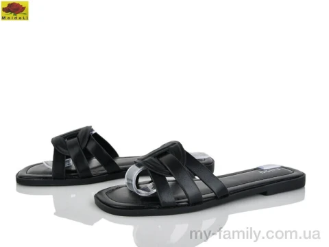 Шлепки искусственная кожа черный женщины -, Женские шлепки оптом