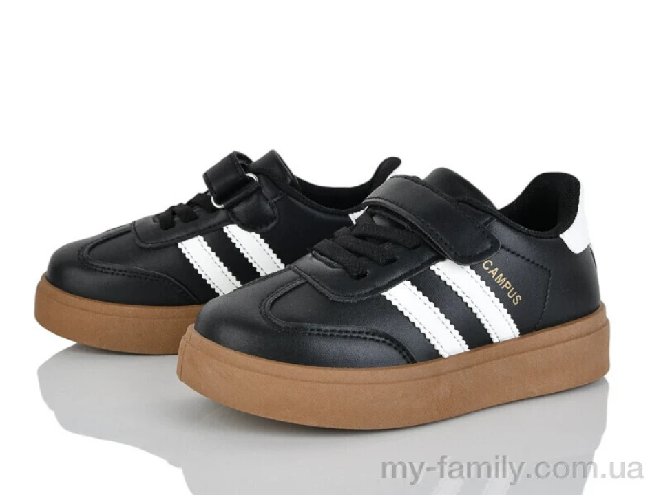 Кросівки штучна шкіра чорний діти унісекс, Дитячі кросівки оптом