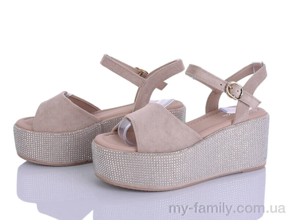 Босоніжки штучна замша бежевий жінки -, Жіночі босоніжки оптом