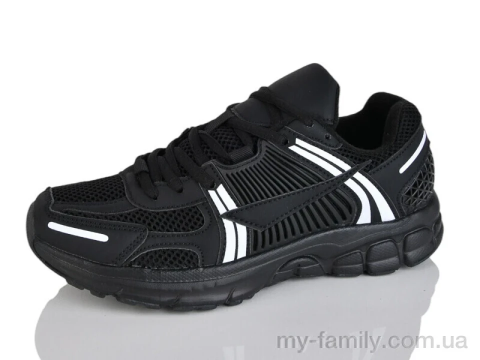 Кросівки штучна шкіра-текстиль чорний унісекс -, Унісекс кросівки оптом