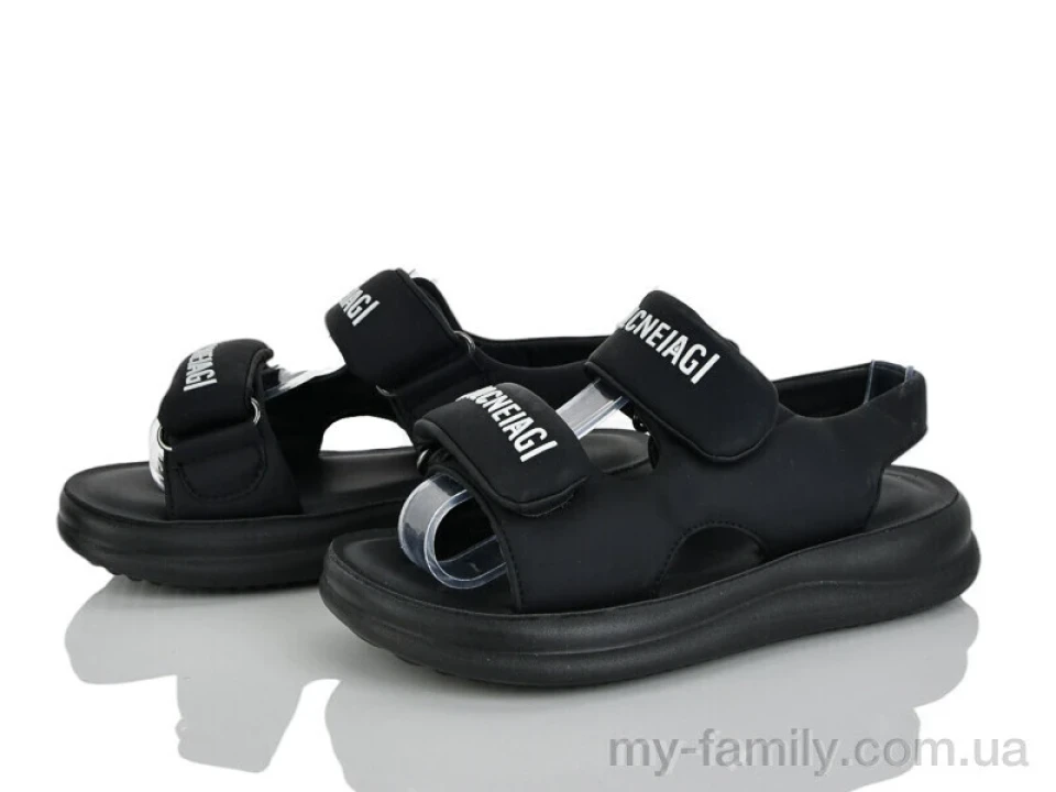 Босоніжки штучна шкіра чорний діти дівчинка, Взуття оптом діти