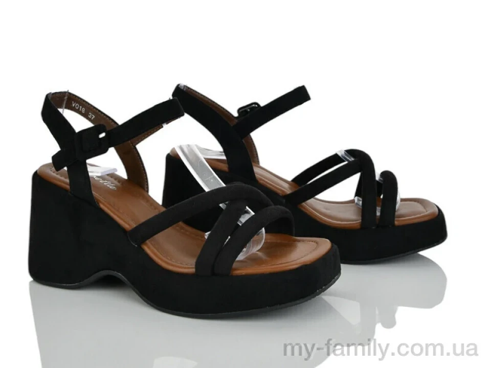 Босоніжки штучна замша чорний жінки -, Жіночі босоніжки оптом