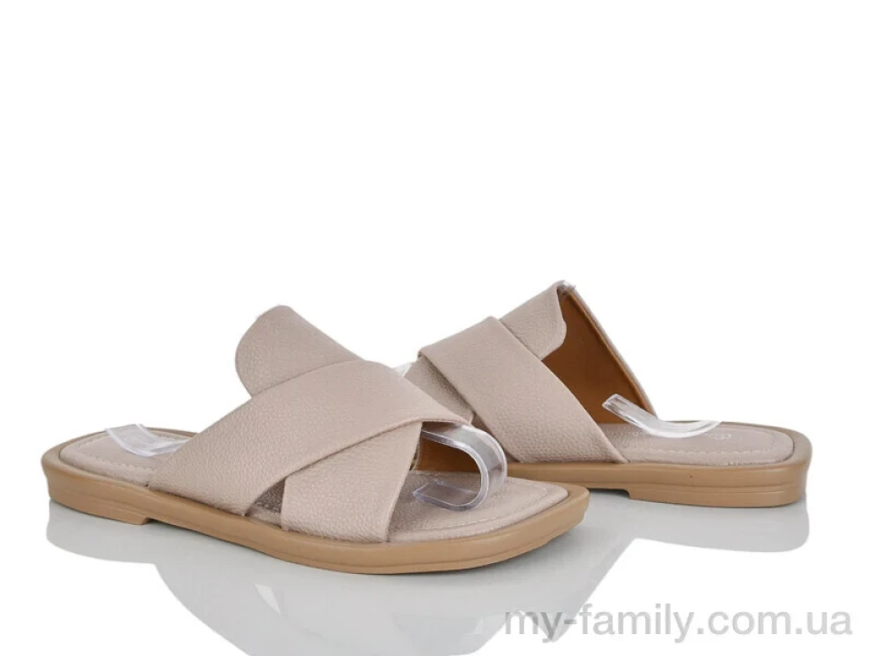 Шльопанці штучна шкіра бежевий жінки -, Жіночі шльопанці оптом