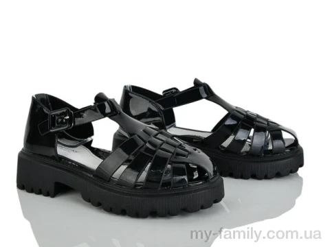 Босоножки искусственный лак черный дети девочка, Взуття оптом дети