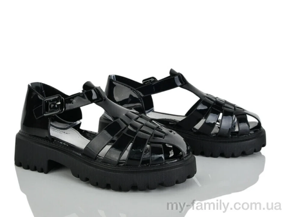 Босоніжки штучний лак чорний діти дівчинка, Взуття оптом діти