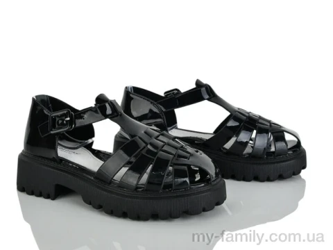 Босоніжки штучний лак чорний діти дівчинка, Взуття оптом діти