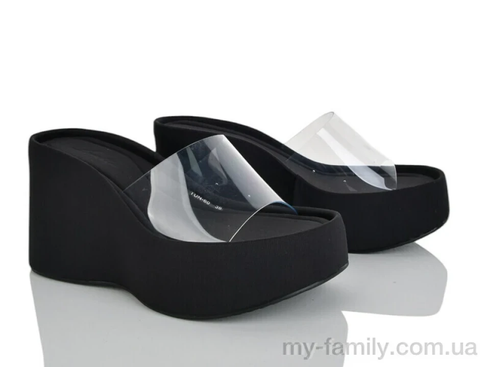 Шльопанці штучний матеріал чорний жінки -, Жіночі шльопанці оптом