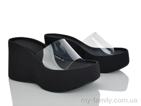 Шльопанці штучний матеріал чорний жінки -, Жіночі шльопанці оптом