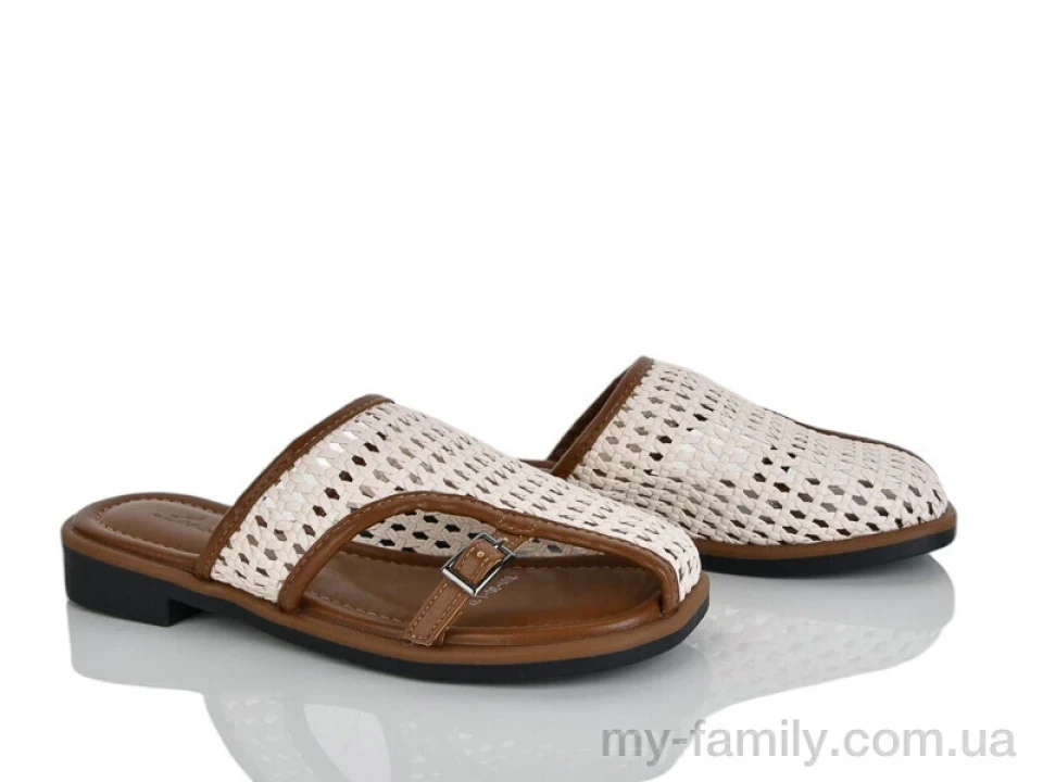Шльопанці штучна шкіра бежевий жінки -, Жіночі шльопанці оптом