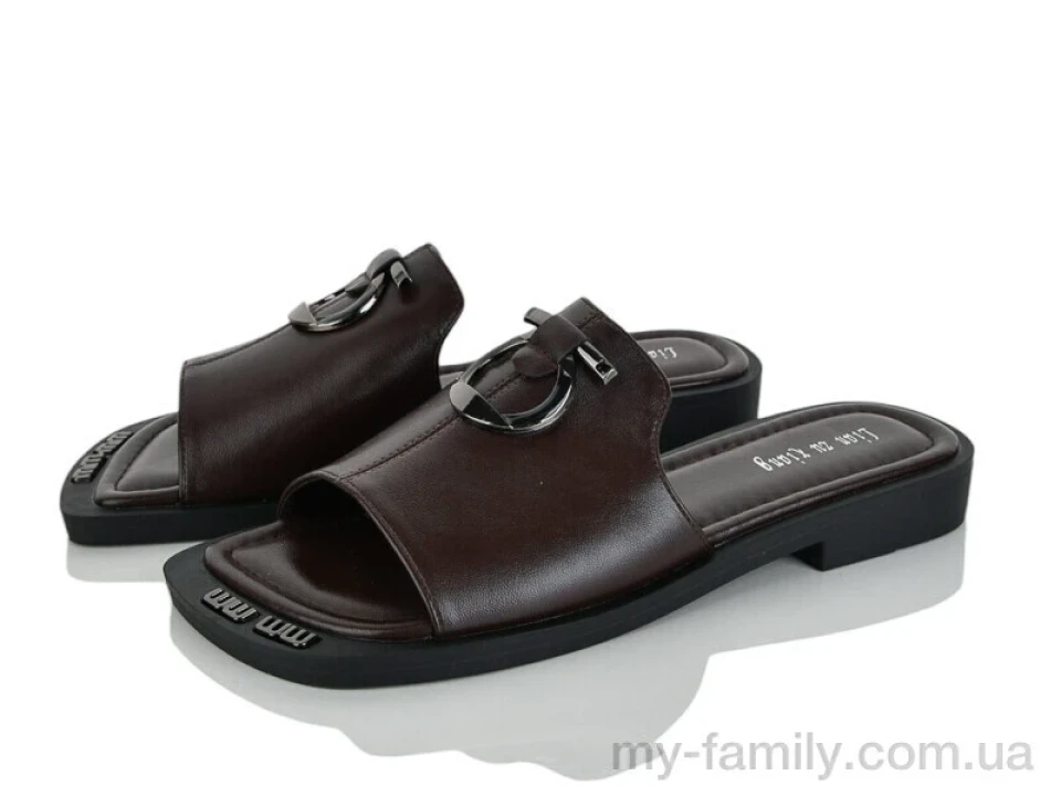 Шльопанці штучна шкіра коричневий жінки -, Жіночі шльопанці оптом