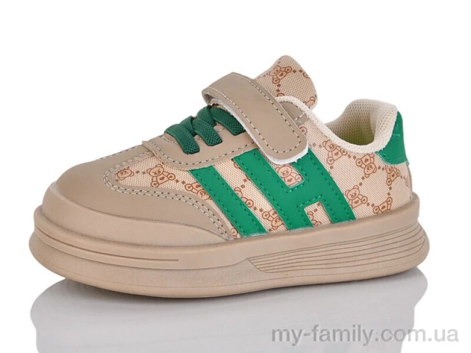 Кросівки штучна шкіра-текстиль коричневий діти унісекс, Дитячі кросівки оптом