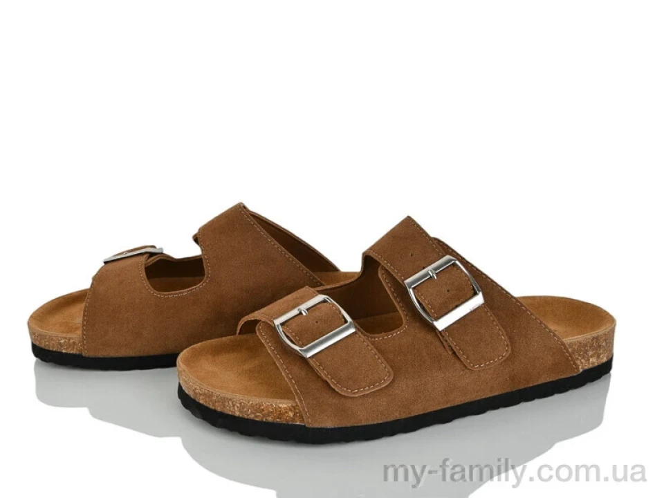 Шльопанці штучна замша коричневий жінки -, Жіночі шльопанці оптом