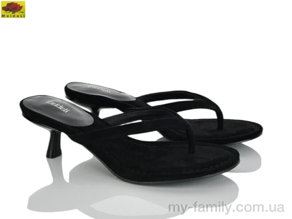 Шльопанці штучна замша чорний жінки -, Жіночі шльопанці оптом