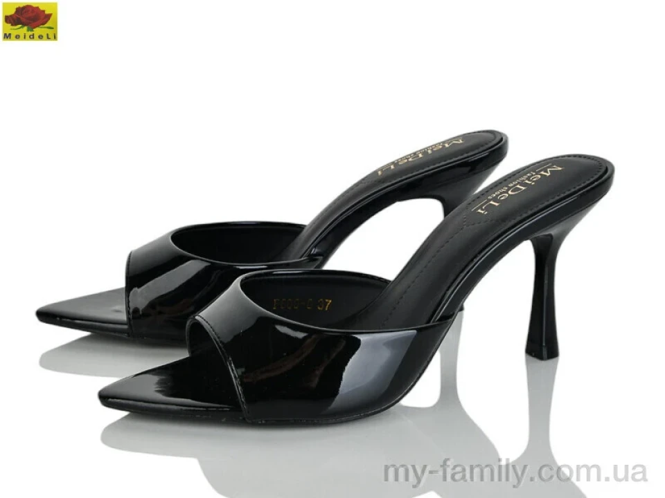 Шльопанці штучний лак чорний жінки -, Жіночі шльопанці оптом