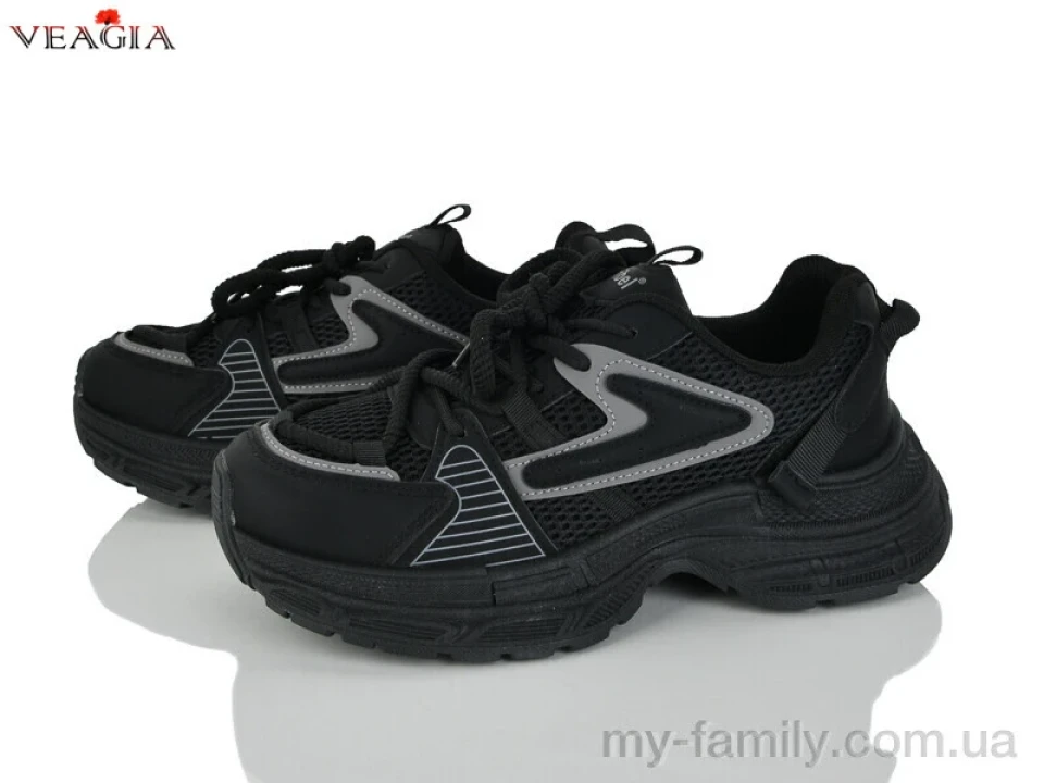 Кросівки штучна шкіра-текстиль чорний жінки -, Жіночі кросівки оптом