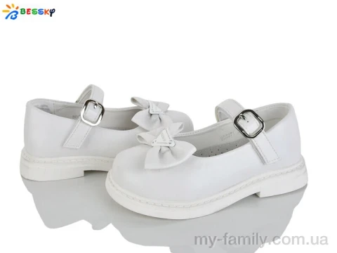 Туфлі штучна шкіра білий діти дівчинка, Дитячі туфлі оптом