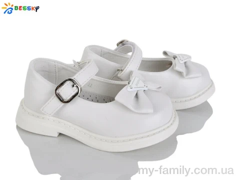 Туфлі штучна шкіра білий діти дівчинка, Дитячі туфлі оптом