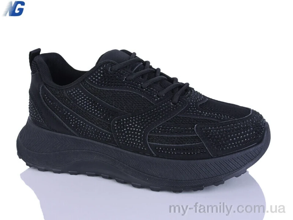 Кросівки штучна замша-текстиль чорний жінки -, Жіночі кросівки оптом