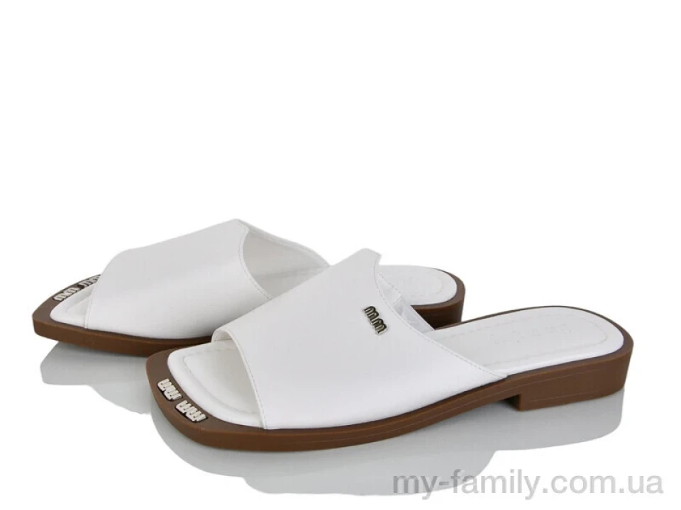 Шльопанці штучна шкіра білий жінки -, Жіночі шльопанці оптом