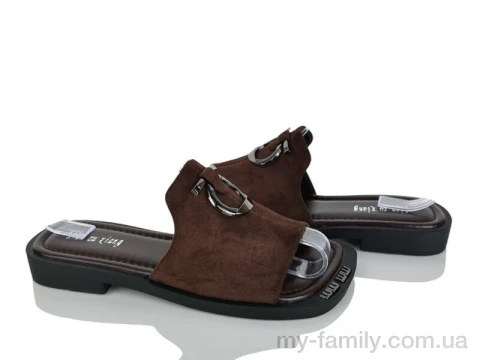 Шльопанці штучна замша коричневий жінки -, Жіночі шльопанці оптом