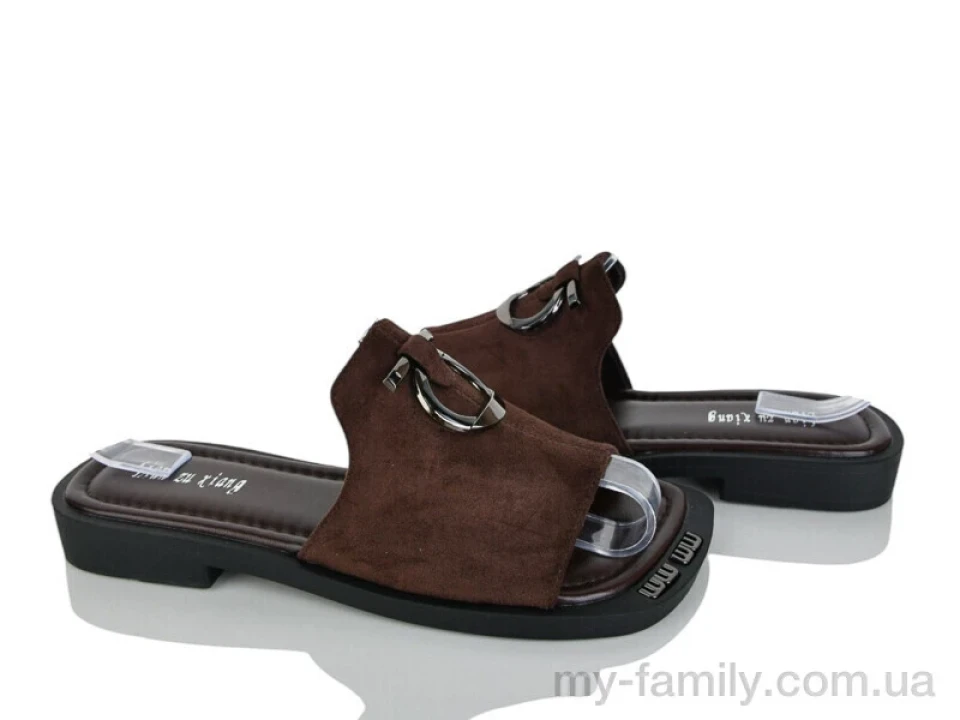 Шльопанці штучна замша коричневий жінки -, Жіночі шльопанці оптом