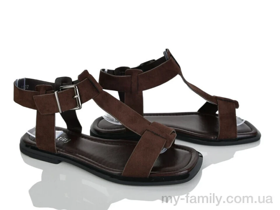 Босоніжки штучна замша коричневий жінки -, Жіночі босоніжки оптом