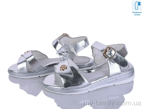 Босоніжки штучна шкіра срібний діти дівчинка, Взуття оптом діти