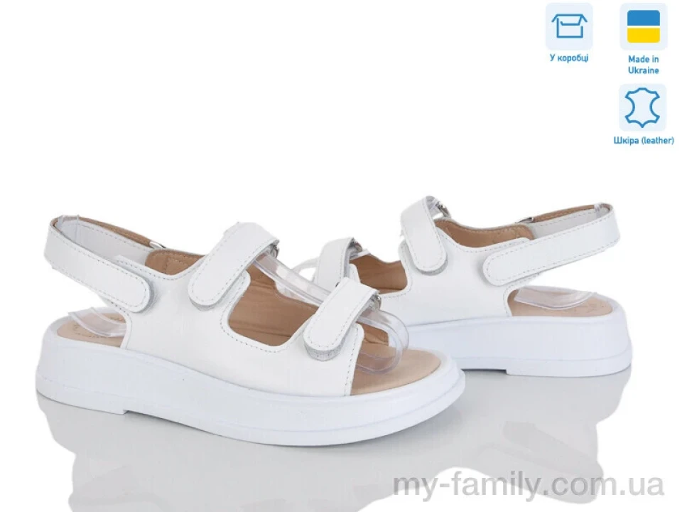 Босоніжки натуральна шкіра білий жінки -, Жіночі босоніжки оптом