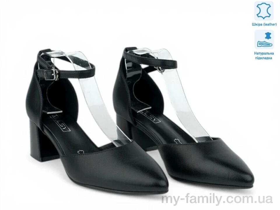 Туфлі натуральна шкіра чорний жінки -, Туфлі жіночі оптом