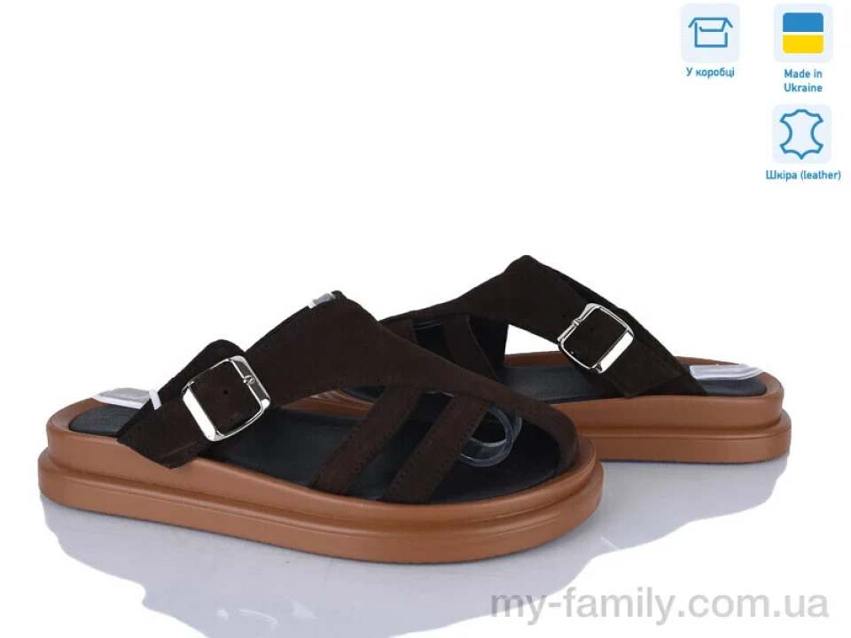 Шльопанці натуральна замша коричневий жінки -, Жіночі шльопанці оптом