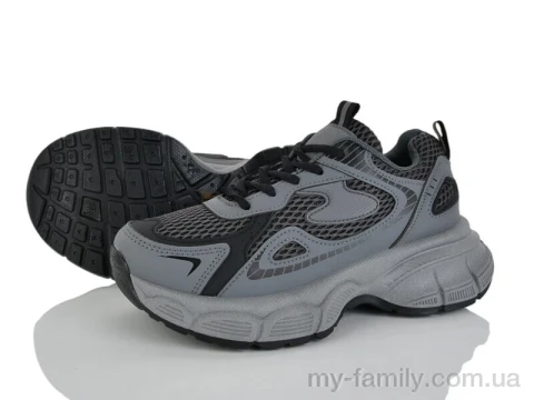 Кросівки штучна шкіра-текстиль сірий жінки -, Жіночі кросівки оптом