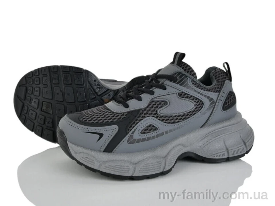 Кросівки штучна шкіра-текстиль сірий жінки -, Жіночі кросівки оптом