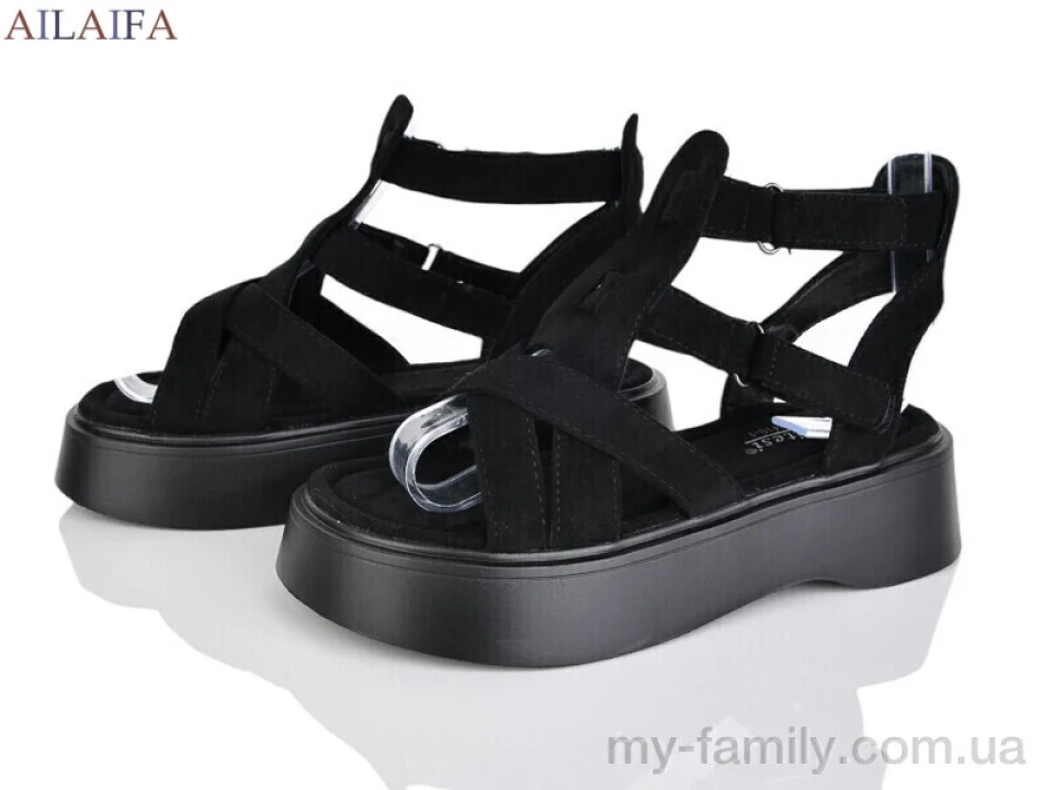 Босоніжки штучна замша чорний жінки -, Жіночі босоніжки оптом