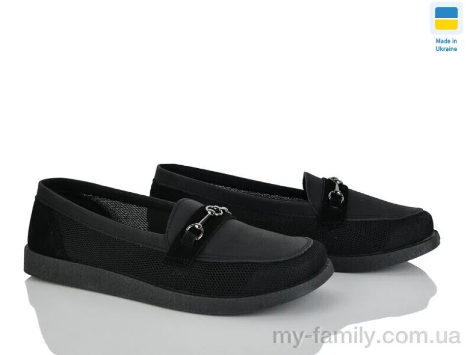 Туфлі штучна шкіра-текстиль чорний жінки -, Туфлі жіночі оптом