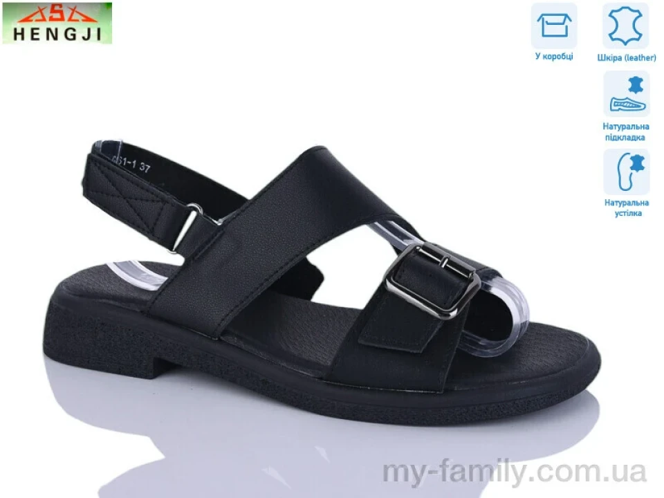 Босоніжки натуральна шкіра чорний жінки -, Жіночі босоніжки оптом