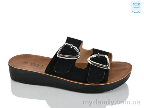 Шлепки искусственная замша черный женщины -, Женские шлепки оптом