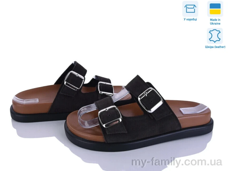 Шльопанці натуральна замша коричневий жінки -, Жіночі шльопанці оптом