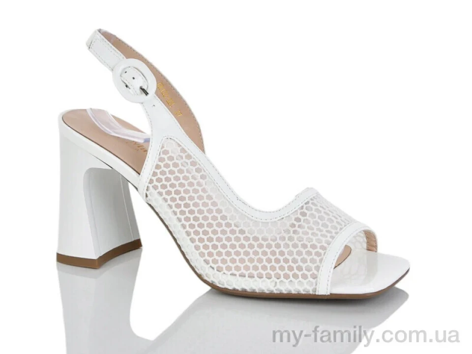 Босоніжки штучний лак-текстиль білий жінки -, Жіночі босоніжки оптом