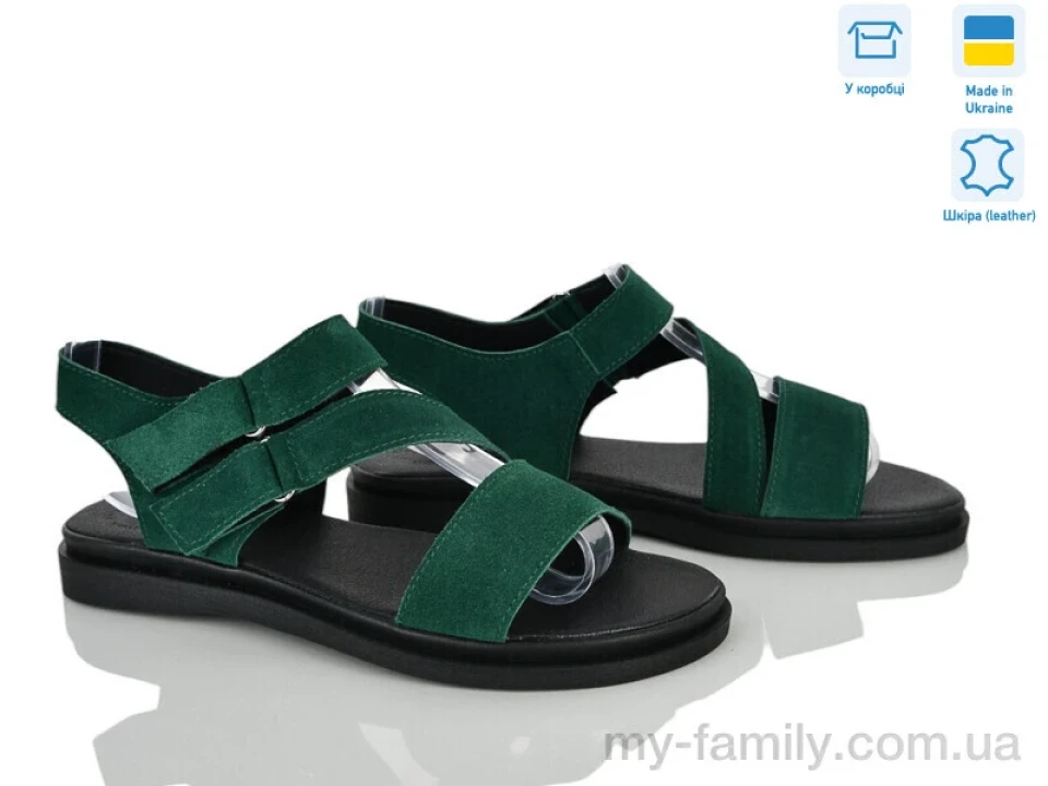 Босоніжки натуральна замша зелений жінки -, Жіночі босоніжки оптом