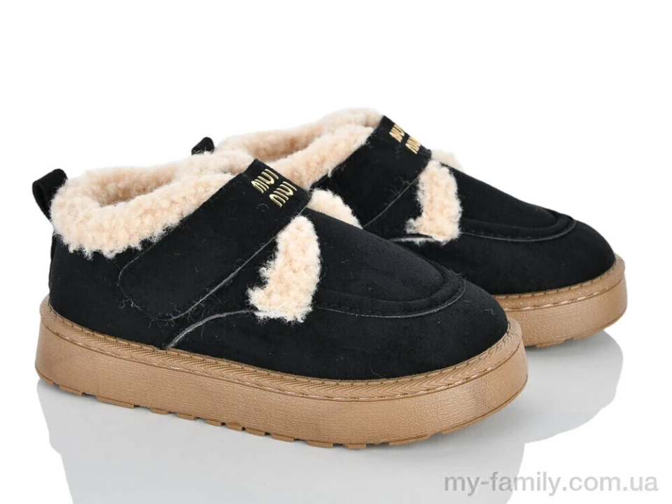 Уги штучна замша чорний діти дівчинка, Взуття оптом діти