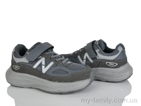 Кросівки штучна замша-текстиль сірий діти унісекс, Дитячі кросівки оптом