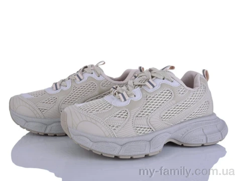 Кросівки штучна шкіра-текстиль бежевий жінки -, Жіночі кросівки оптом