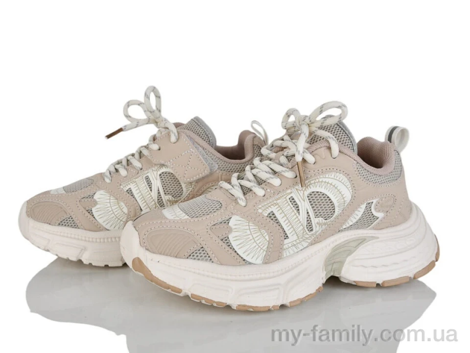 Кросівки штучна шкіра-текстиль бежевий діти дівчинка, Дитячі кросівки оптом