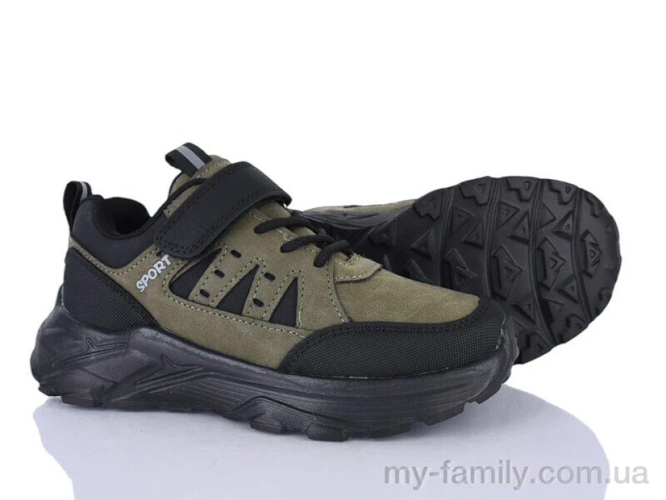 Кросівки штучна шкіра хакі діти хлопчик, Дитячі кросівки оптом