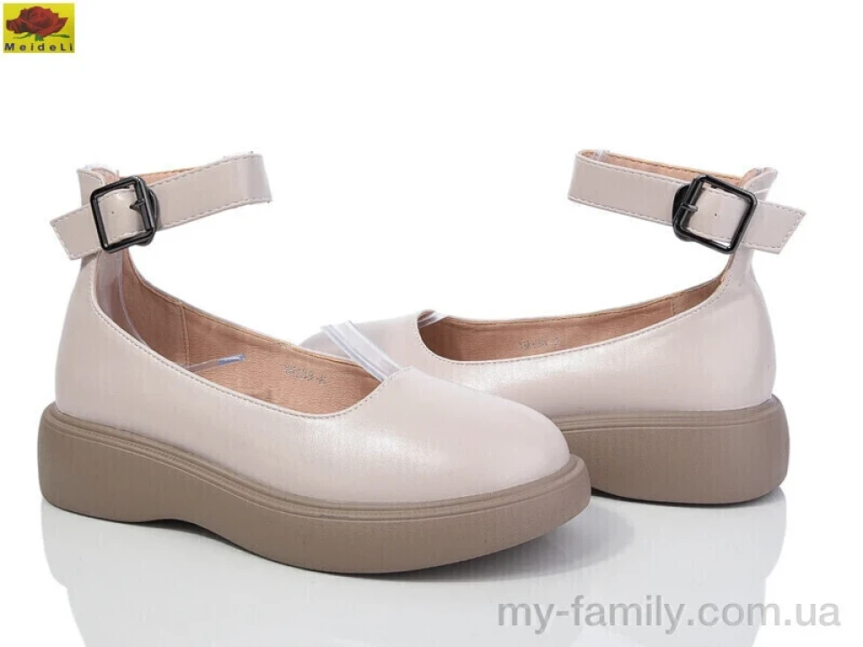 Туфлі штучна шкіра бежевий діти дівчинка, Дитячі туфлі оптом