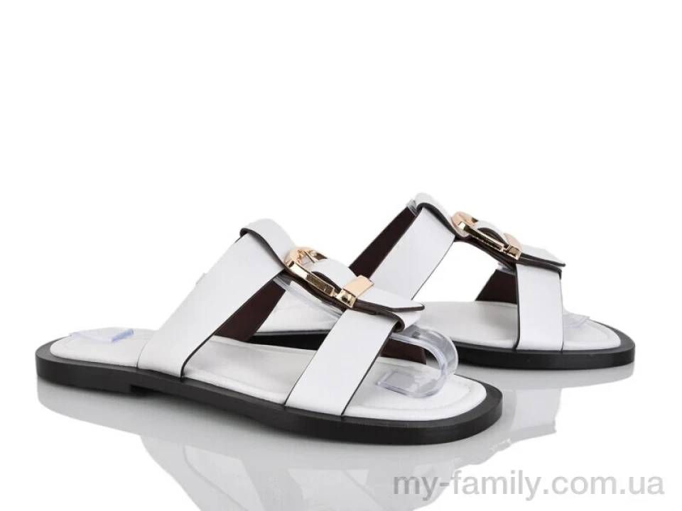 Шльопанці штучна шкіра білий жінки -, Жіночі шльопанці оптом